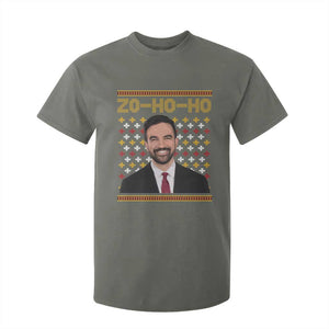 Zo Ho Ho Ugly Christmas Sweater T Shirt For Kid Funny Zohran Mamdani Holiday TS02 Military Green Print Your Wear