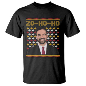 Zo Ho Ho Ugly Christmas Sweater T Shirt Funny Zohran Mamdani Holiday TS02 Black Print Your Wear