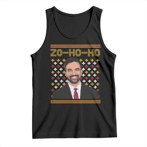 Zo Ho Ho Ugly Christmas Sweater Tank Top Funny Zohran Mamdani Holiday TS02 Black Print Your Wear