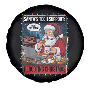 Funny Santa Tech Support Christmas Spare Tire Cover Rebooting Christmas Geek Humor Gift TS02 Print Your Wear