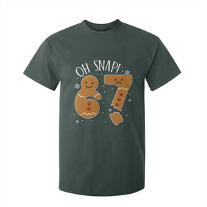 Oh Snap 67 Gingerbread Meme T Shirt For Kid Broken Cookie Six Seven Holiday Gag Christmas Vibes TS02 Dark Forest Green Print Your Wear