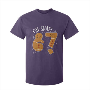Oh Snap 67 Gingerbread Meme T Shirt For Kid Broken Cookie Six Seven Holiday Gag Christmas Vibes TS02 Purple Print Your Wear