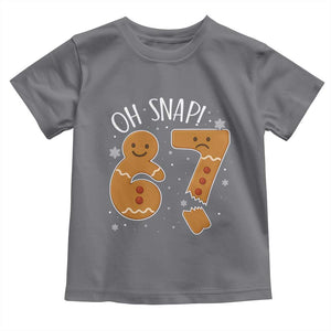 Oh Snap 67 Gingerbread Meme Toddler T Shirt Broken Cookie Six Seven Holiday Gag Christmas Vibes TS02 Charcoal Print Your Wear