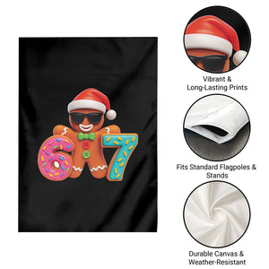 Funny 67 Meme Gingerbread Donut Garden Flag Cool Christmas Cookie Six Seven Santa Hat Sprinkles TS02 Print Your Wear