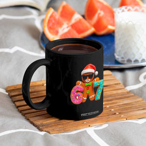 Funny 67 Meme Gingerbread Donut Coffee Mug Cool Christmas Cookie Six Seven Santa Hat Sprinkles TS02 Print Your Wear