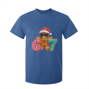 Funny 67 Meme Gingerbread Donut T Shirt For Kid Cool Christmas Cookie Six Seven Santa Hat Sprinkles TS02 Royal Blue Print Your Wear