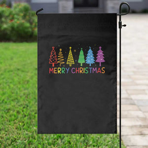 Colorful Rainbow Christmas Trees Garden Flag Merry Xmas Fun Festive Holiday Pride Gift TS02 Print Your Wear