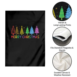 Colorful Rainbow Christmas Trees Garden Flag Merry Xmas Fun Festive Holiday Pride Gift TS02 Print Your Wear