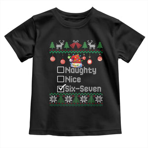 Funny 67 Christmas Checklist Toddler T Shirt Naughty Nice Six Seven Meme Holiday TS02 Black Print Your Wear