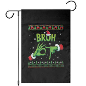 Christmas Bruh 67 Green Hands Meme Garden Flag Funny Six Seven Meme Holiday Ugly Sweater TS02 Black Print Your Wear