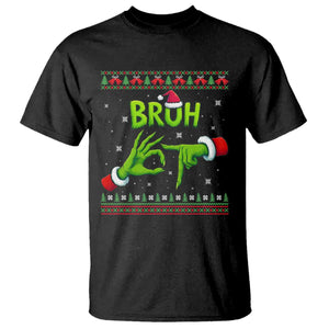 Christmas Bruh 67 Green Hands Meme T Shirt Funny Six Seven Meme Holiday Ugly Sweater TS02 Black Print Your Wear