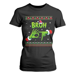 Christmas Bruh 67 Green Hands Meme T Shirt For Women Funny Six Seven Meme Holiday Ugly Sweater TS02 Black Print Your Wear