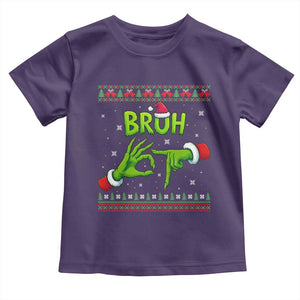 Christmas Bruh 67 Green Hands Meme Toddler T Shirt Funny Six Seven Meme Holiday Ugly Sweater TS02 Purple Print Your Wear