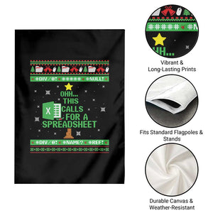 Funny Excel Christmas Tree Garden Flag This Calls for a Spreadsheet Xmas DIV0 Errors TS02 Print Your Wear