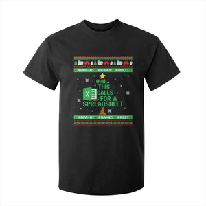 Funny Excel Christmas Tree T Shirt For Kid This Calls for a Spreadsheet Xmas DIV0 Errors TS02 Black Print Your Wear