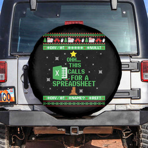 Funny Excel Christmas Tree Spare Tire Cover This Calls for a Spreadsheet Xmas DIV0 Errors TS02 No hole Black Print Your Wear