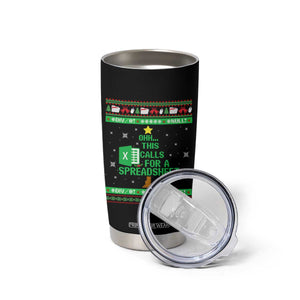 Funny Excel Christmas Tree Tumbler Cup This Calls for a Spreadsheet Xmas DIV0 Errors TS02 Print Your Wear