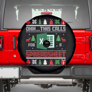 This Calls for a Spreadsheet Christmas Spare Tire Cover Funny Excel Xmas Gift for Data Nerds Accountants TS02 Black Print Your Wear
