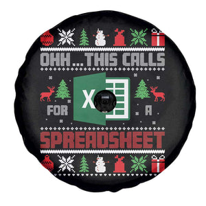 This Calls for a Spreadsheet Christmas Spare Tire Cover Funny Excel Xmas Gift for Data Nerds Accountants TS02 Print Your Wear