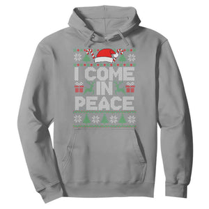 I Come In Peace Funny Christmas Matching Couple Hoodie Offensive Adult Humor Festive Holiday TS02 Sport Gray Print Your Wear