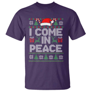I Come In Peace Funny Christmas Matching Couple T Shirt Offensive Adult Humor Festive Holiday TS02 Purple Print Your Wear