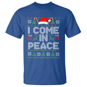 I Come In Peace Funny Christmas Matching Couple T Shirt Offensive Adult Humor Festive Holiday TS02 Royal Blue Print Your Wear