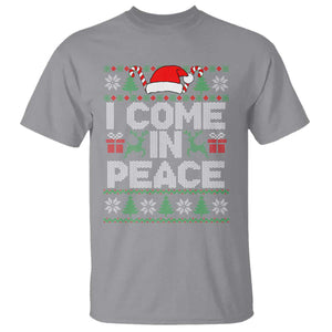 I Come In Peace Funny Christmas Matching Couple T Shirt Offensive Adult Humor Festive Holiday TS02 Sport Gray Print Your Wear