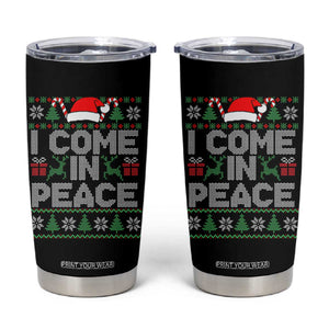 I Come In Peace Funny Christmas Matching Couple Tumbler Cup Offensive Adult Humor Festive Holiday TS02 Black Print Your Wear