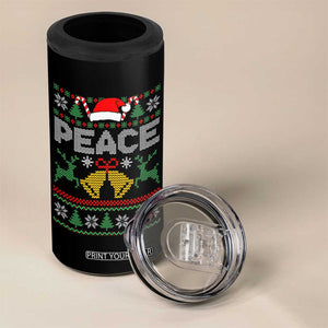 I am Peace Funny Christmas Matching Couple 4 in 1 Can Cooler Tumbler Offensive Adult Humor Festive Holiday TS02 Print Your Wear