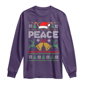I am Peace Funny Christmas Matching Couple Long Sleeve Shirt Offensive Adult Humor Festive Holiday TS02 Purple Print Your Wear