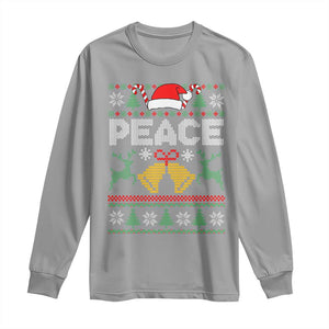 I am Peace Funny Christmas Matching Couple Long Sleeve Shirt Offensive Adult Humor Festive Holiday TS02 Sport Gray Print Your Wear