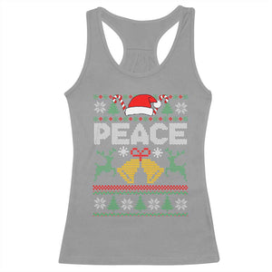 I am Peace Funny Christmas Matching Couple Racerback Tank Top Offensive Adult Humor Festive Holiday TS02 Sport Gray Print Your Wear