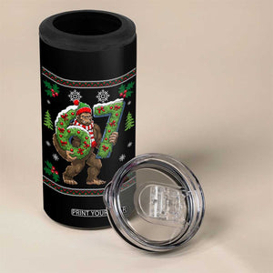 67 Meme Christmas Bigfoot 4 in 1 Can Cooler Tumbler Funny Six Seven Wreath Sasquatch Holiday Gag Gift TS02 Print Your Wear
