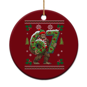 67 Meme Christmas Bigfoot Ceramic Ornament Funny Six Seven Wreath Sasquatch Holiday Gag Gift TS02 1pc Red Print Your Wear