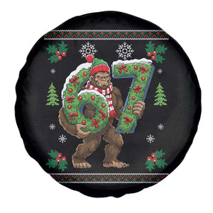 67 Meme Christmas Bigfoot Spare Tire Cover Funny Six Seven Wreath Sasquatch Holiday Gag Gift TS02 Print Your Wear