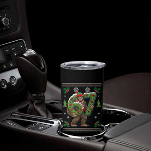 67 Meme Christmas Bigfoot Tumbler Cup Funny Six Seven Wreath Sasquatch Holiday Gag Gift TS02 Print Your Wear