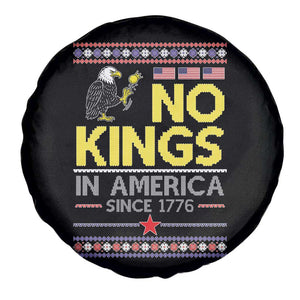 Funny Patriotic Christmas No Kings in America Spare Tire Cover Since 1776 Bald Eagle Ugly Sweater TS02 Print Your Wear