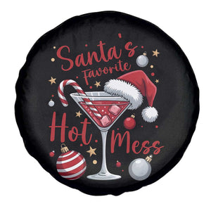 Funny Santa Favorite Hot Mess Spare Tire Cover Christmas Drinking Cocktail Lover TS02 Print Your Wear
