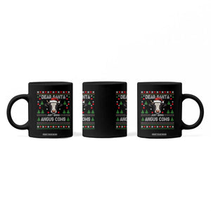 Dear Santa Angus Cow Christmas Coffee Mug Funny Farm Cow Lover Holiday Farm Ugly Sweater TS02 Print Your Wear