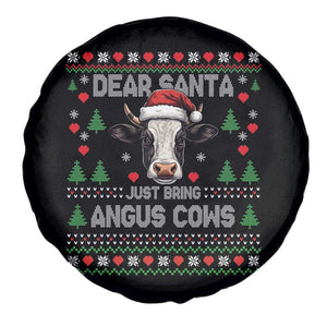 Dear Santa Angus Cow Christmas Spare Tire Cover Funny Farm Cow Lover Holiday Farm Ugly Sweater TS02 Print Your Wear