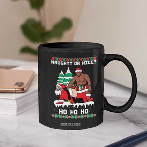 Funny Santa and Diddy Christmas Coffee Mug Naughty or Nice Ho Ho Ho Adult Humor Holiday TS02 Print Your Wear