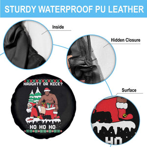 Funny Santa and Diddy Christmas Spare Tire Cover Naughty or Nice Ho Ho Ho Adult Humor Holiday TS02 Print Your Wear
