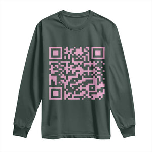 Funny Trump Dance Pink Long Sleeve Shirt President 45 47 Dancing Code TS02 Dark Forest Green Print Your Wear