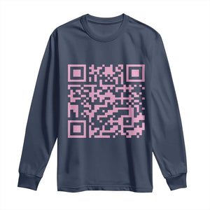 Funny Trump Dance Pink Long Sleeve Shirt President 45 47 Dancing Code TS02 Navy Print Your Wear