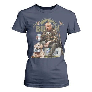 Funny Black Cat T Shirt For Women Bruh Retro Cat Meme Graphic TS02 Navy Print Your Wear
