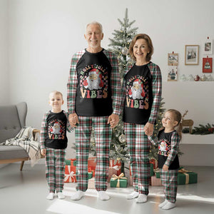 Retro Santa Christmas Plaid Pajama Set Groovy Cute Santa Claus Christmas Vibes Xmas TS02 Christmas Plaid Print Your Wear