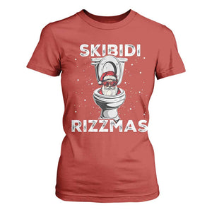 Funny Santa Rizz Christmas T Shirt For Women Skibiti Toilet Rizzmas TS02 Red Print Your Wear