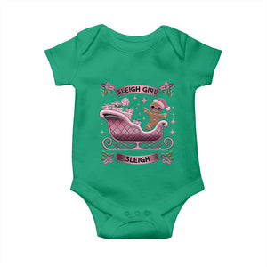 Groovy Pink Christmas Gingerbrad Baby Onesie Sleigh Girl Sleigh Festive Xmas Holiday Girls TS02 Irish Green Print Your Wear