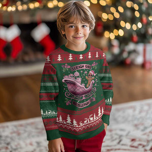 Groovy Pink Xmas Gingerbrad Ugly Christmas Sweater Sleigh Girl Sleigh Festive Xmas Holiday Girls TS02 Christmas Print Your Wear