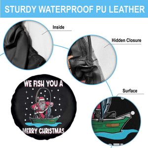 Santa Christmas Boat Fishing Spare Tire Cover We Fish You A Merry Xmas Fisherman TS02 Print Your Wear